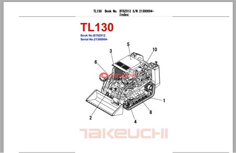 takeuchi tl130 parts diagram